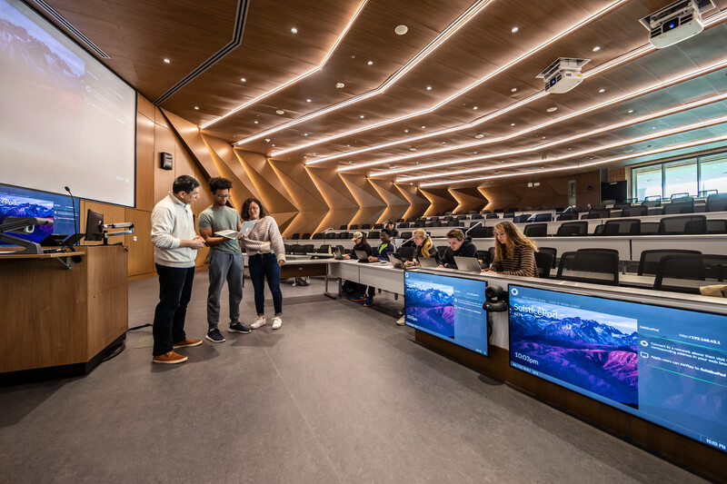 Michael Antonov Auditorium in the Brendan Iribe Center for Computer Science and Engineering.